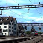 Einfahrt in den Bahnhof Wädenswil