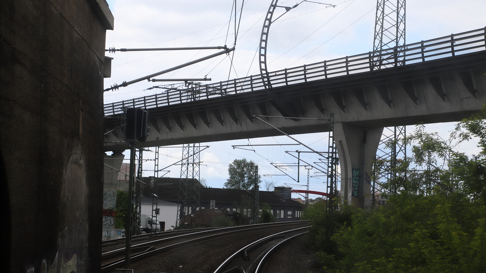 Einfahrt in den Bereich Nürnberg Hbf