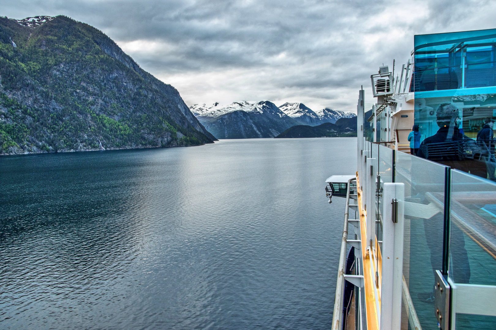 Einfahrt in den Geiranger Fjord