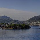 Einfahrt in den Hafen von Bergen