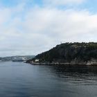 Einfahrt in den Hafen von Kristiansand /Norwegen