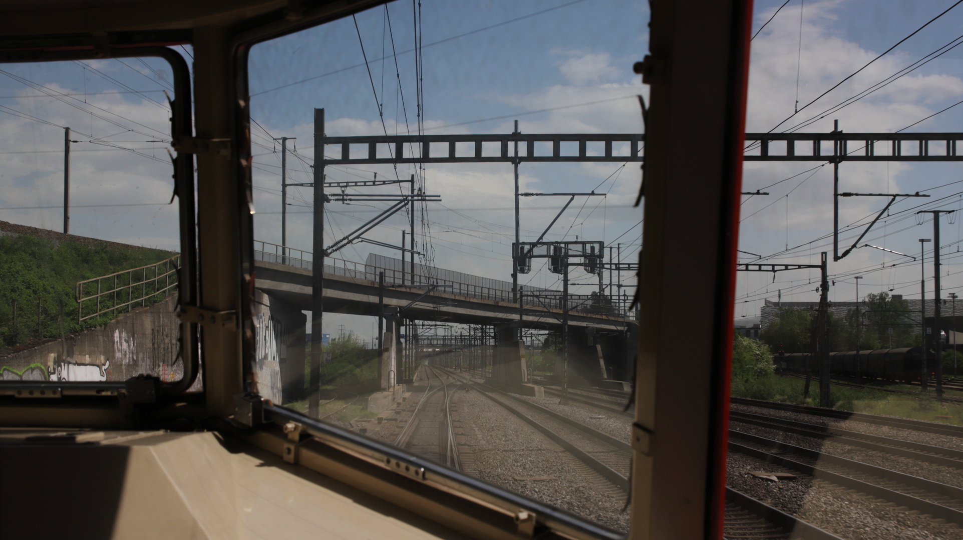 Einfahrt in den Rangierbahnhof Limmattal