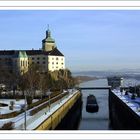 Einfahrt in die Schleuse bei Ybbs/Donau