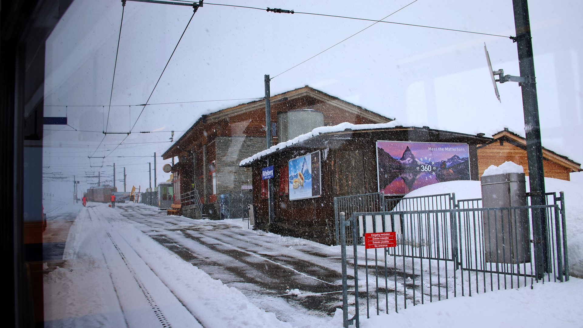 Einfahrt in die Station Riffelberg