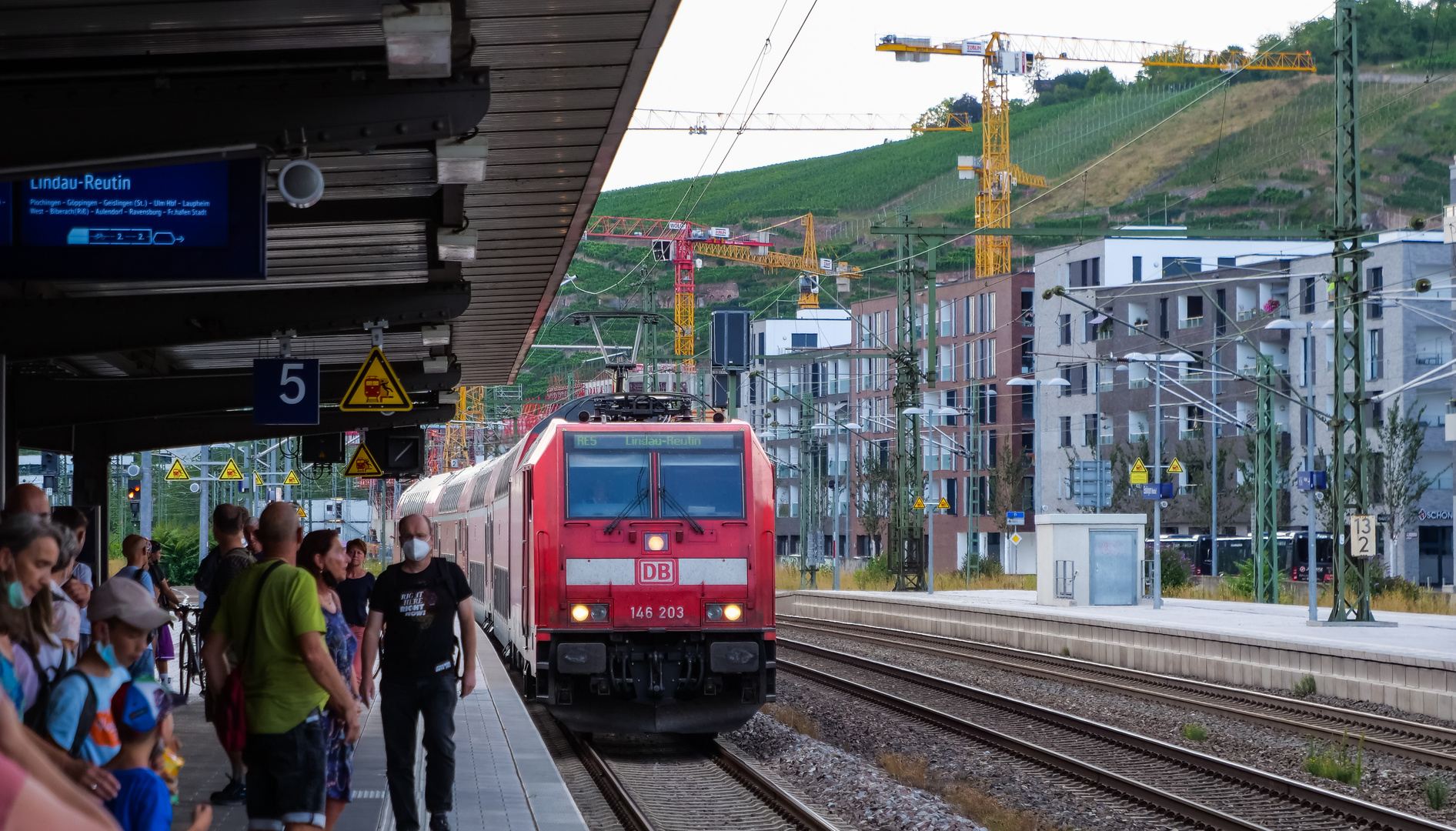 Einfahrt in Esslingen