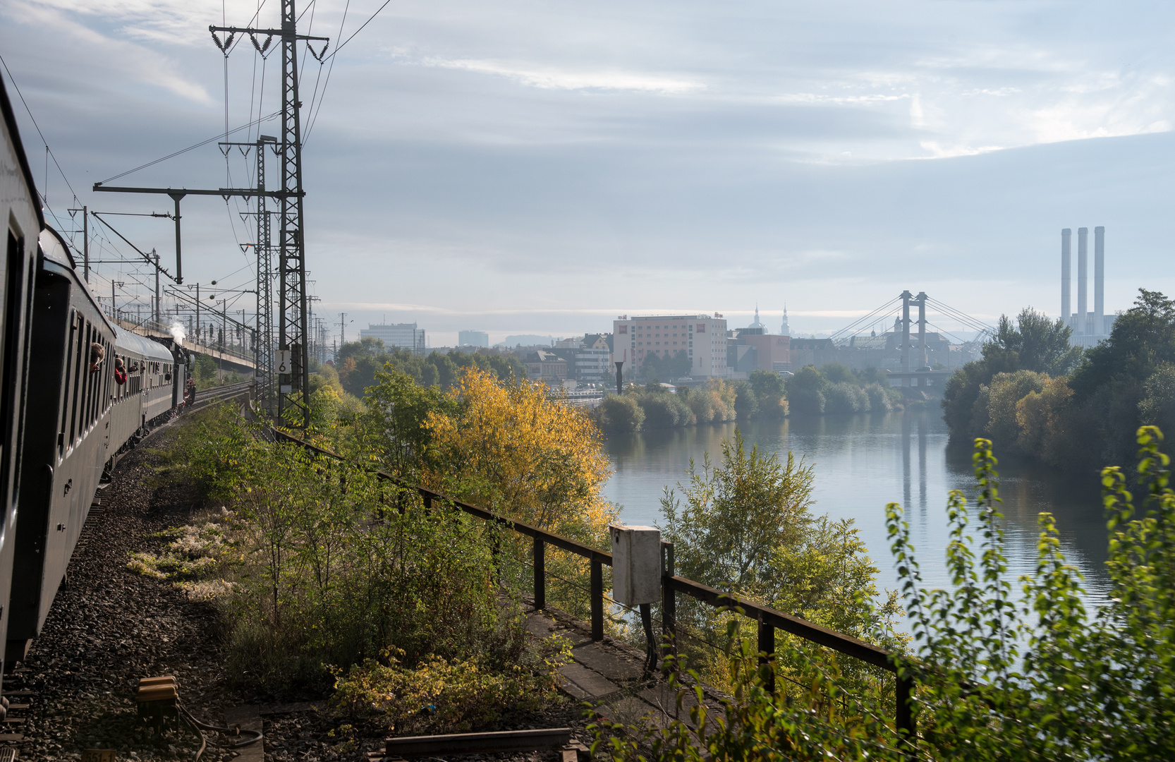 Einfahrt in Würzburg