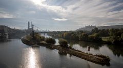 Einfahrt in Würzburg - Blick über den Main