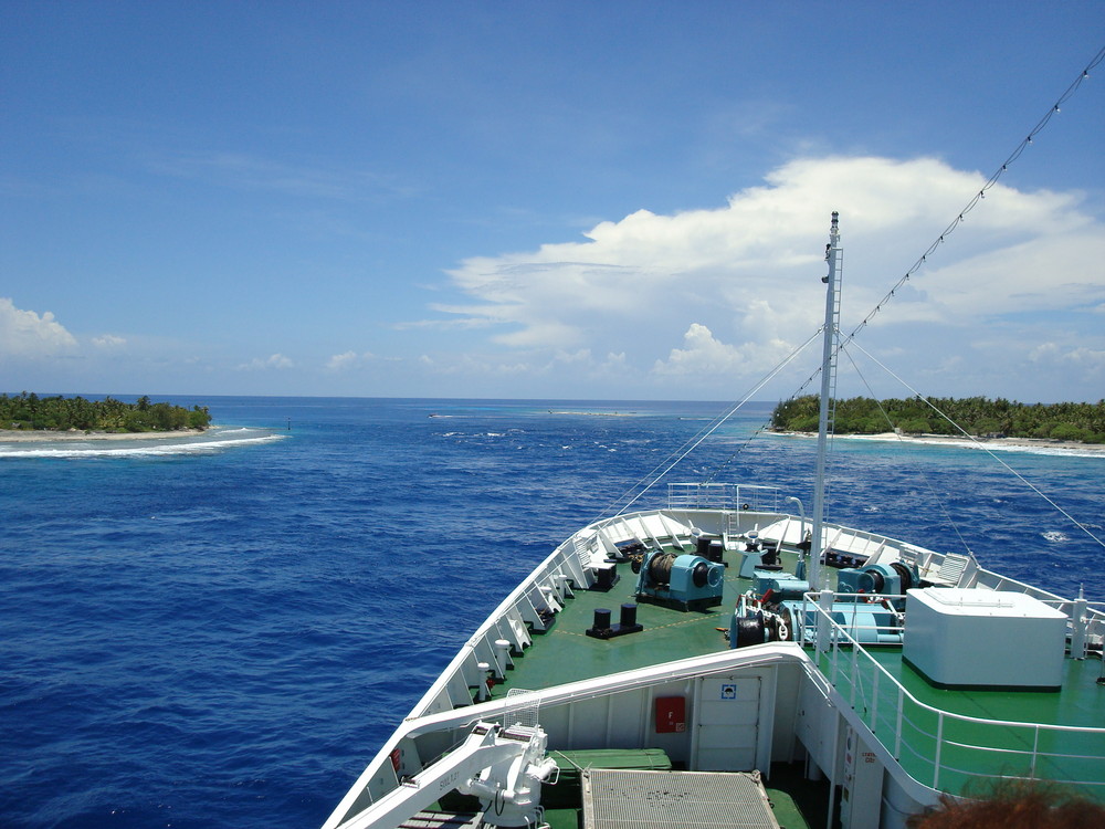 Einfahrt ins Rangiroa Atoll