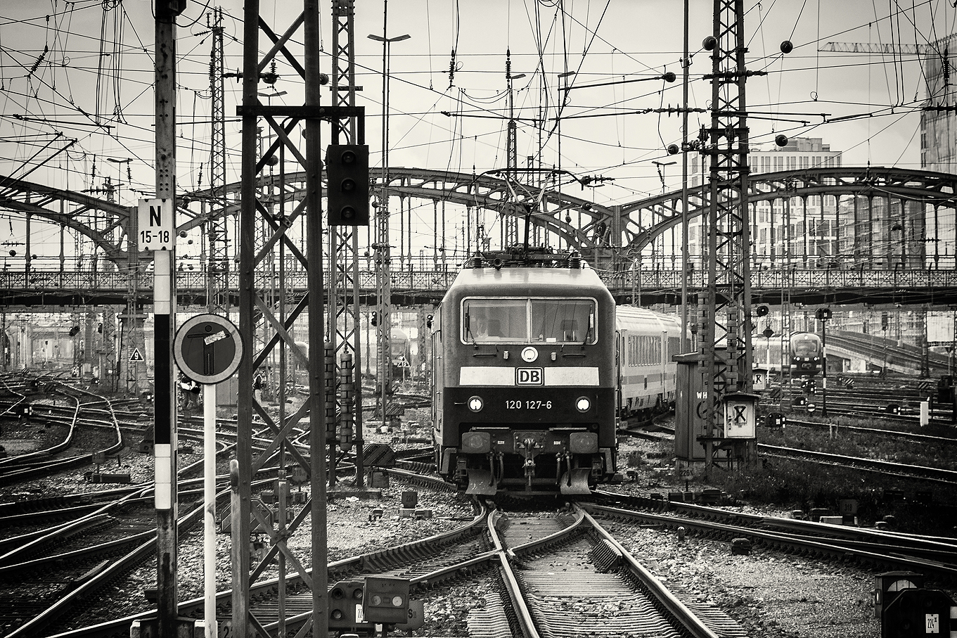 Einfahrt München Hauptbahnhof