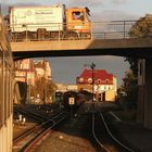 Einfahrt Nordhausen Nord im Abendlicht 1.