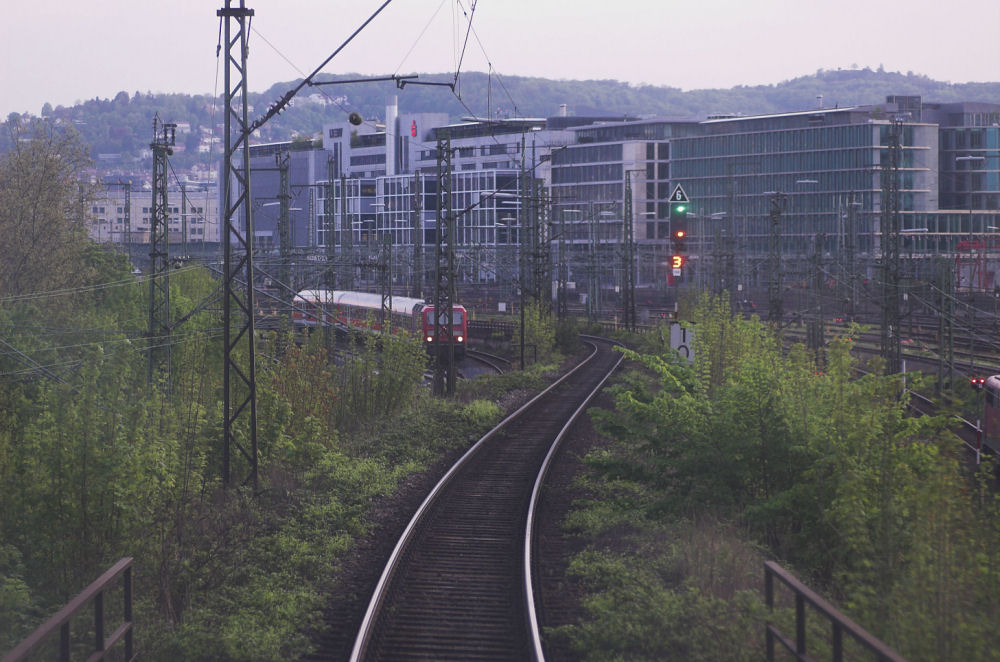 Einfahrt Stuttgart Hbf