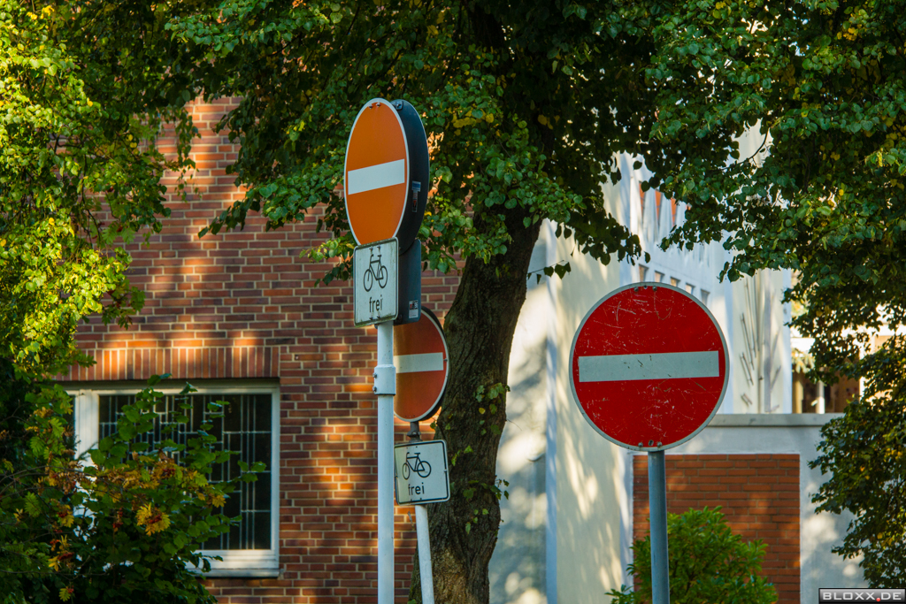 Einfahrt verboten .... manchmal auch für Radfahrer