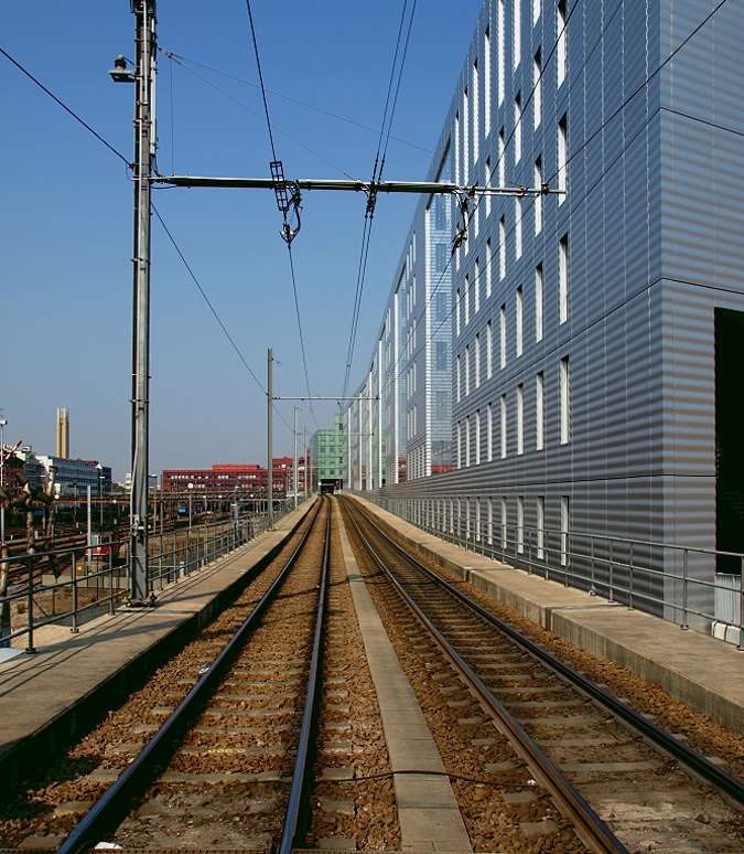 Einfahrt zum Bahnhof Basel SBB
