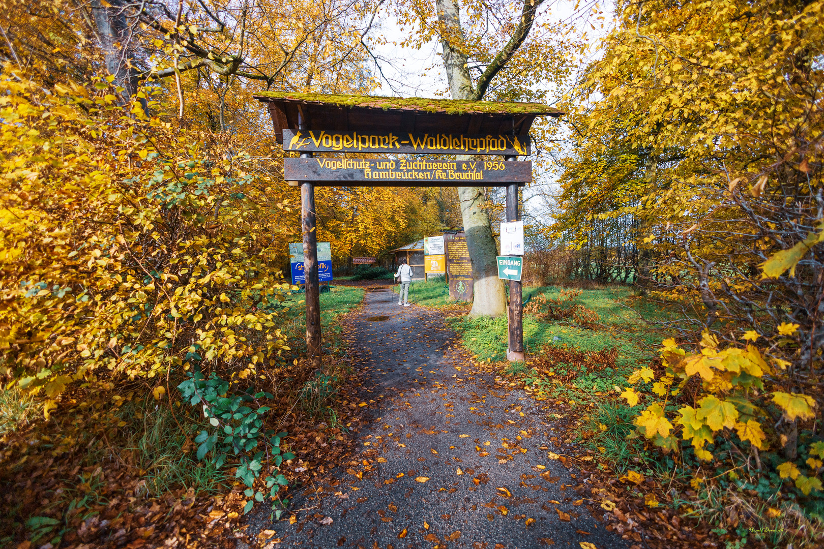 Eingang zum Vogelpark Hambrücken