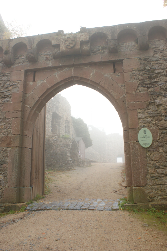 Eingang zur Burg Lindenfels im Odenwald