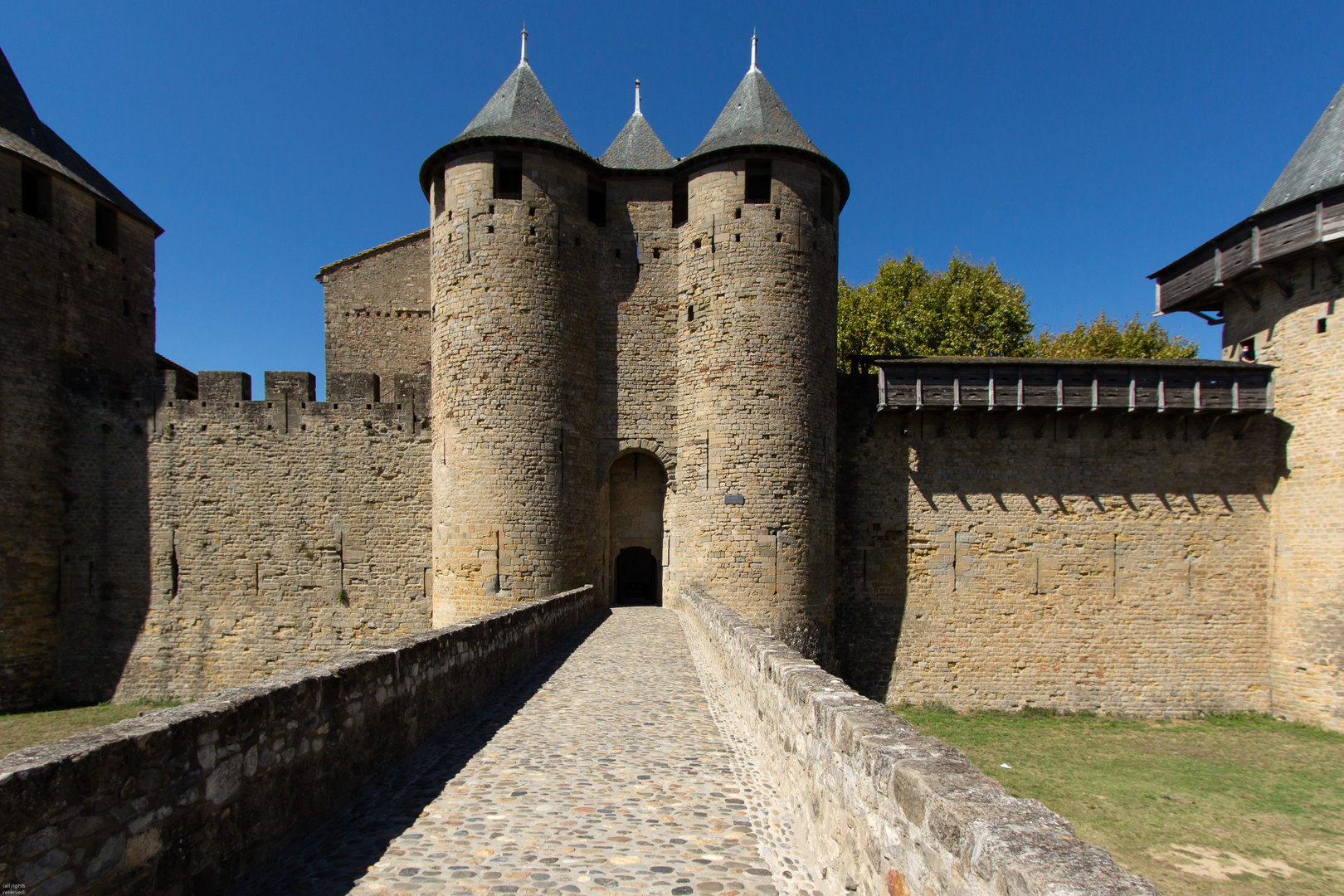 Eingang zur Festung von Carcassonne (Château comtal)