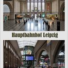 Eingangsportal und Querbahnsteig vom Leipziger Hauptbahnhof