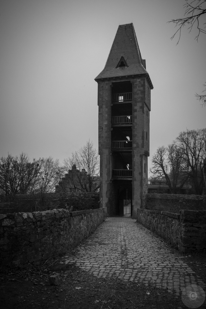 Eingangsturm zur Burg Frankenstein