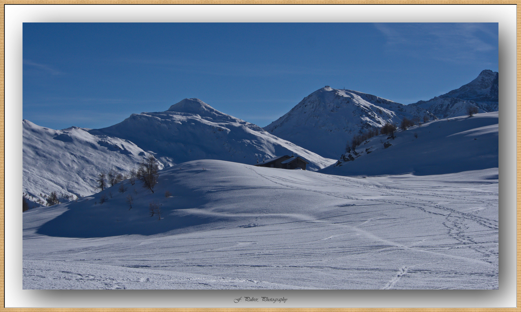 Eingebetet im Schnee 