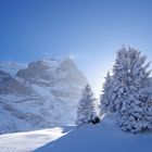 Eingefrorenes Alpenglühen