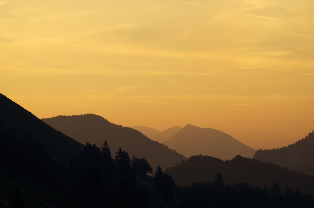 Eingehüllt im Abendlicht (Karawanken)