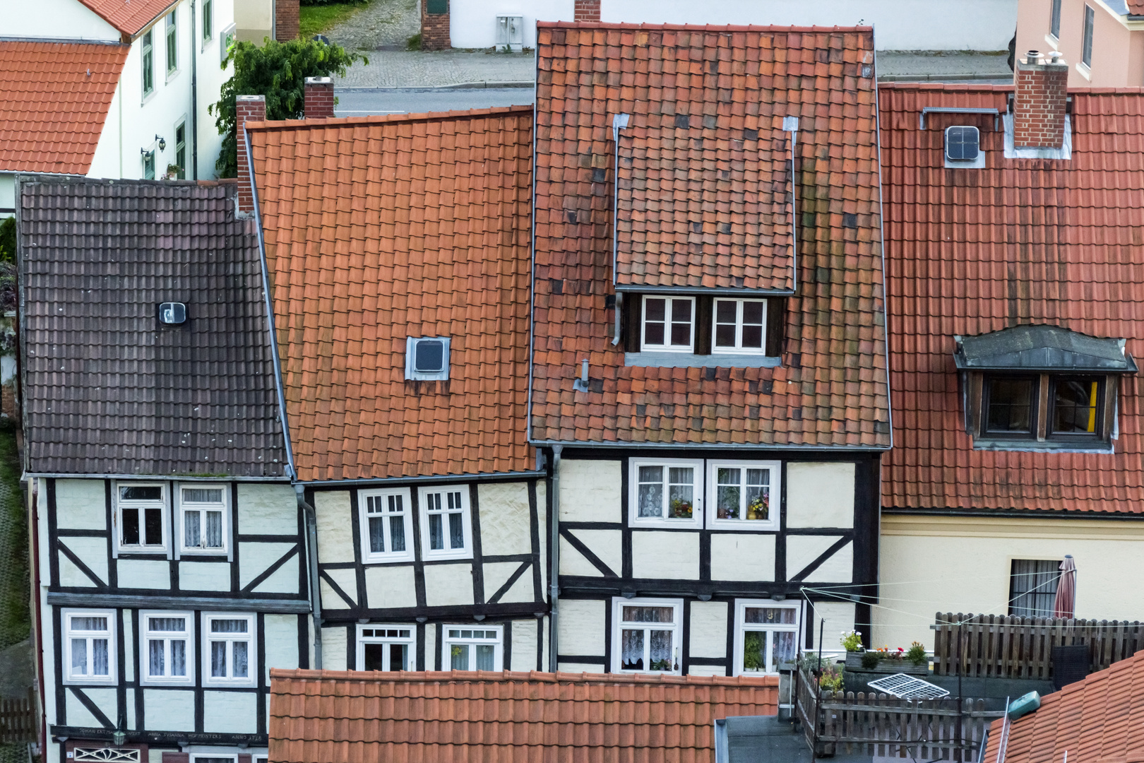 "Eingequetschtes" Fachwerkhaus in Quedlinburg