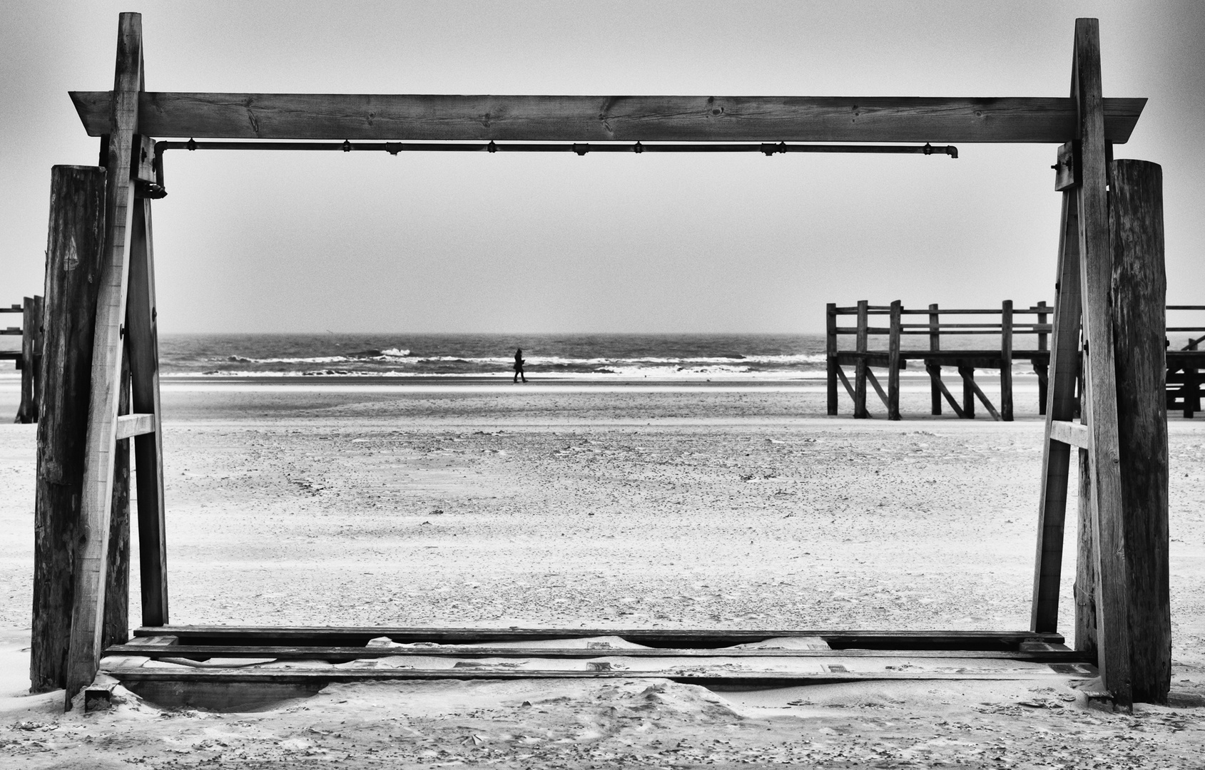 Eingerahmt am Strand