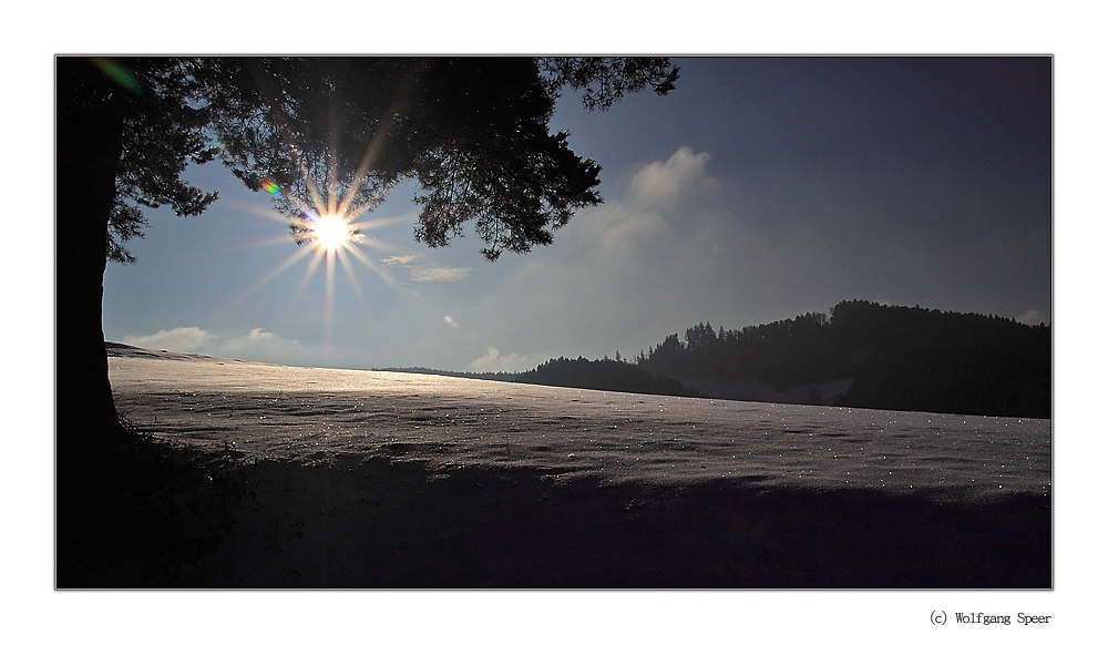 Eingerahmte Wintersonne