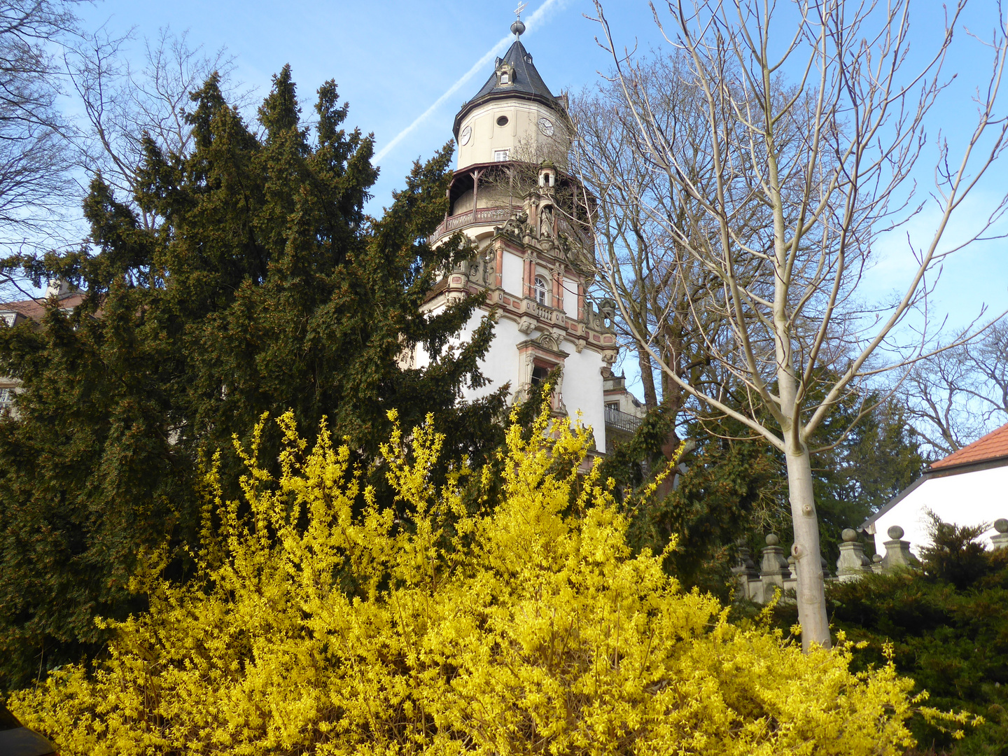 Eingerahmter Schloßturm