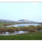 Eingestautes Wasser im Leinepolder bei Salzderhelden.