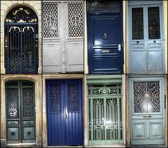 "einige Türen in Metz, Frankreich"