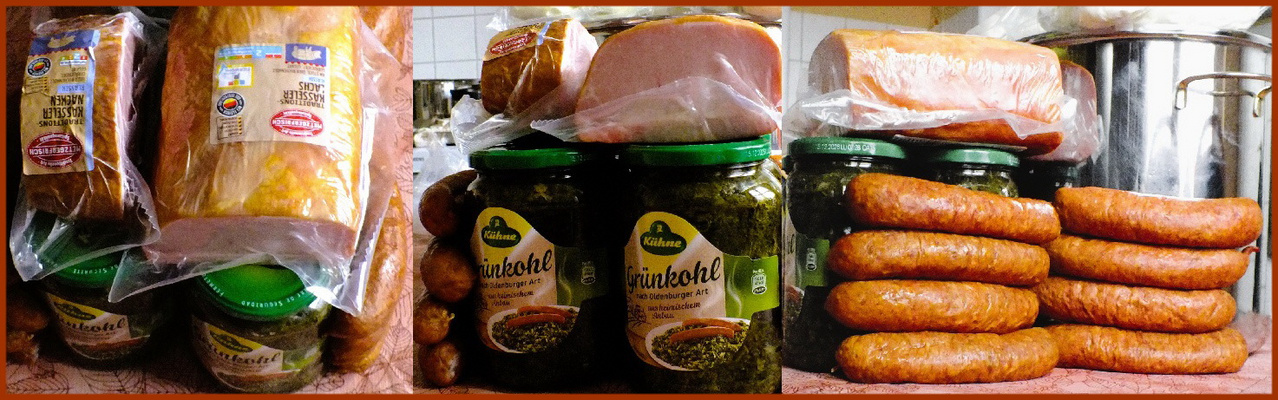 Einkauf für Grünkohl und das wird für 2 Tage