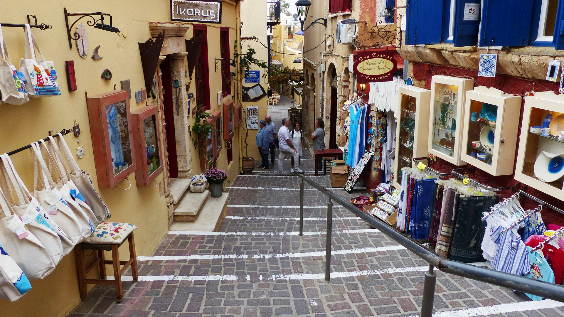 Einkaufsgasse in der Altstadt von Rethymnon/Kreta