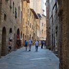 Einkaufsmeile in San Gimignano - Toskana