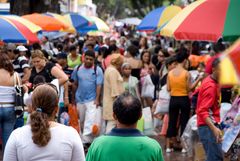 Einkaufstrasse von Porlamar, Isla Margarita, Venezuela