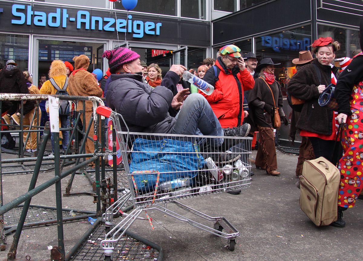 Einkaufswagen mit Inhalt