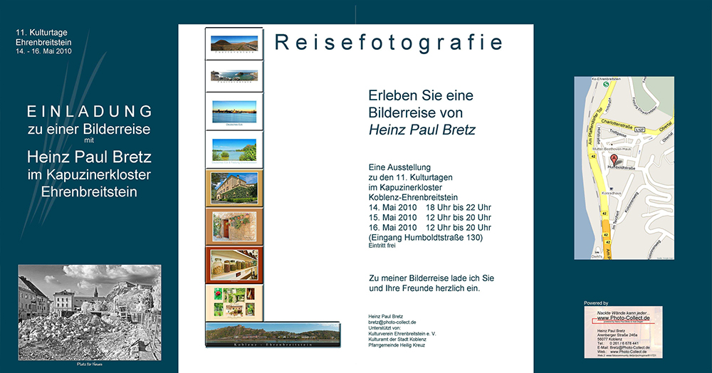 Einladung Fotoausstellung 14. - 16. Mai 2010