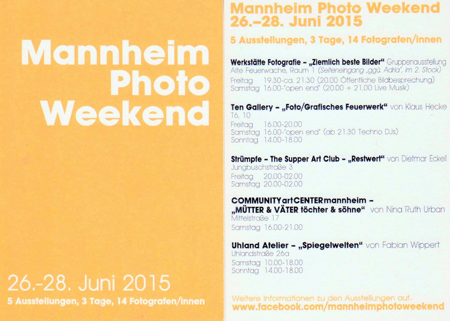 Einladung zum Foto-Weekend am 26-28.06.2015