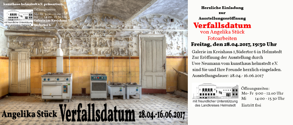 Einladung zur Ausstellung "Verfallsdatum"