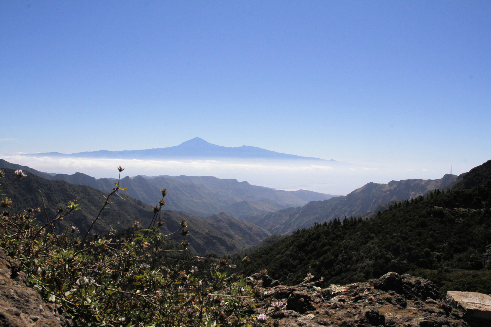 einmal Teide von Isla de laGomera aus gesehen