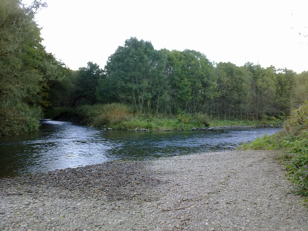 Einmündung der Sülz in die Agger in Lohmar. Sonntag, 30. September 2012.