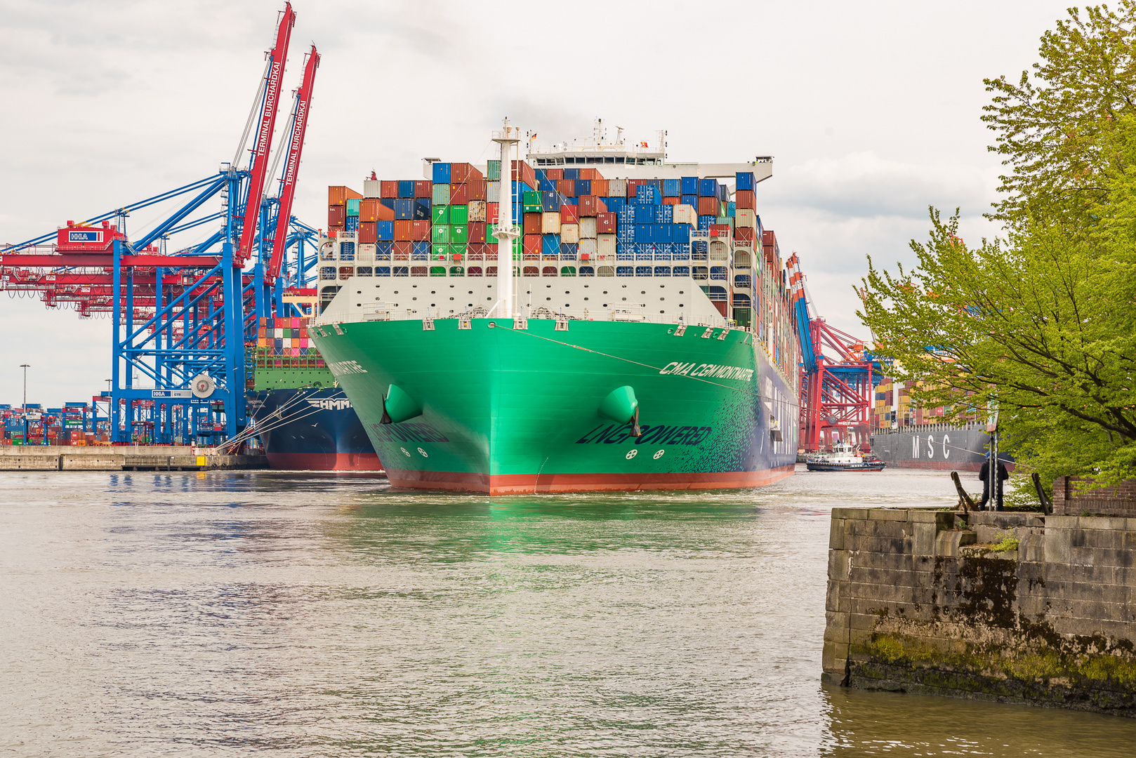 Einparken_der_CMA CGM MONTMARTRE