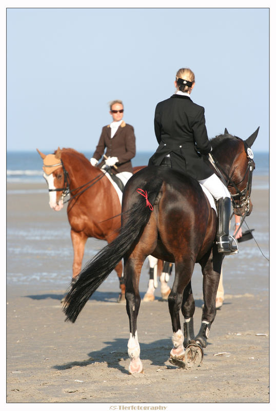 Einreiten am Strand