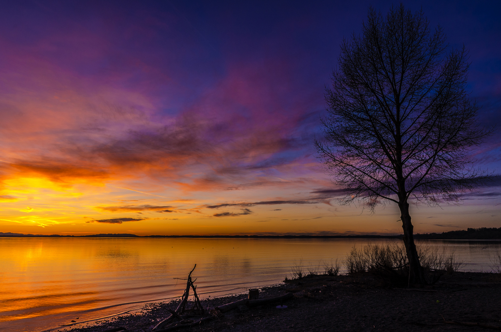 Einsam am Chiemsee Ufer