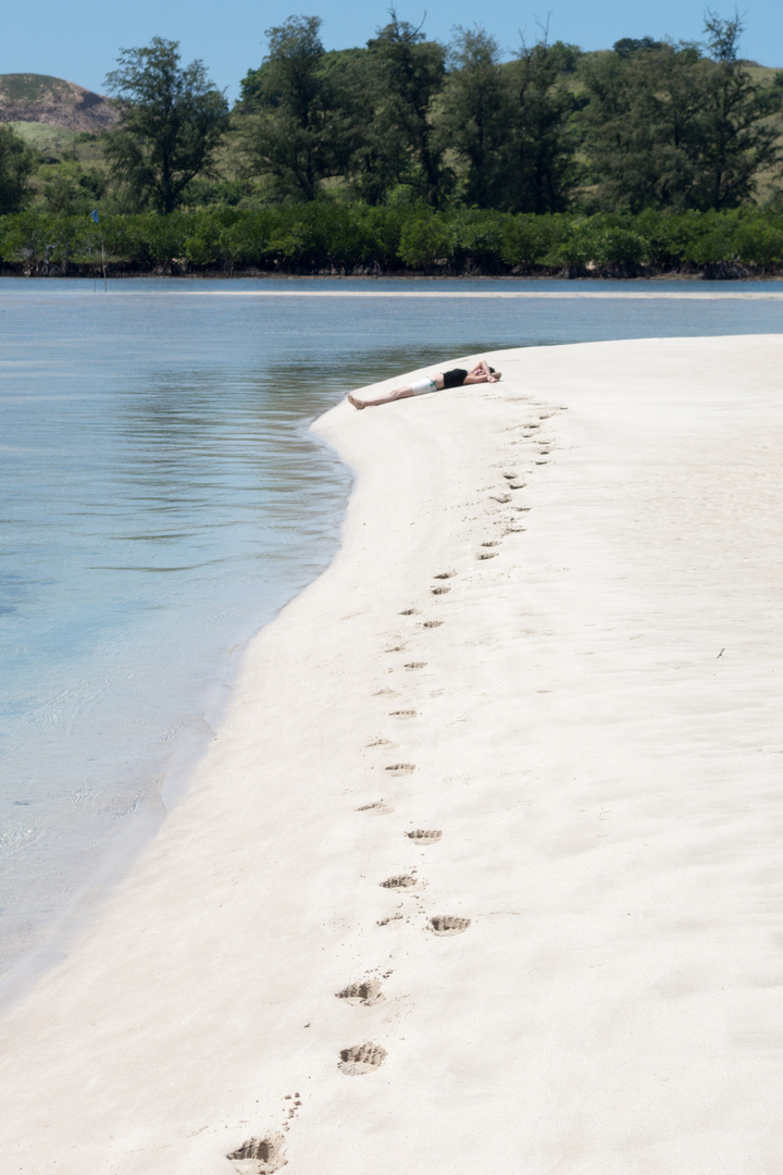 Einsam am Strand