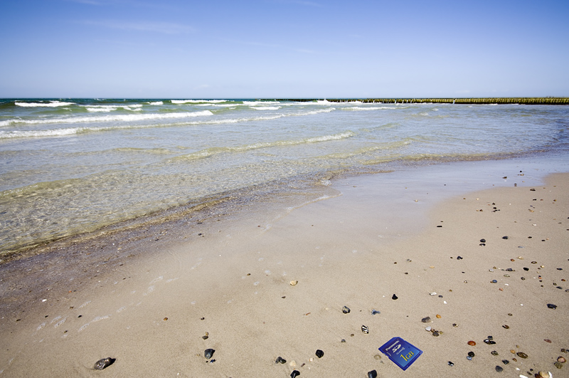 Einsam am Strand