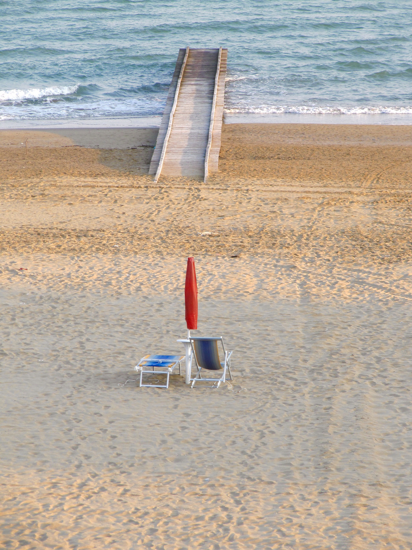 Einsam am Strand 