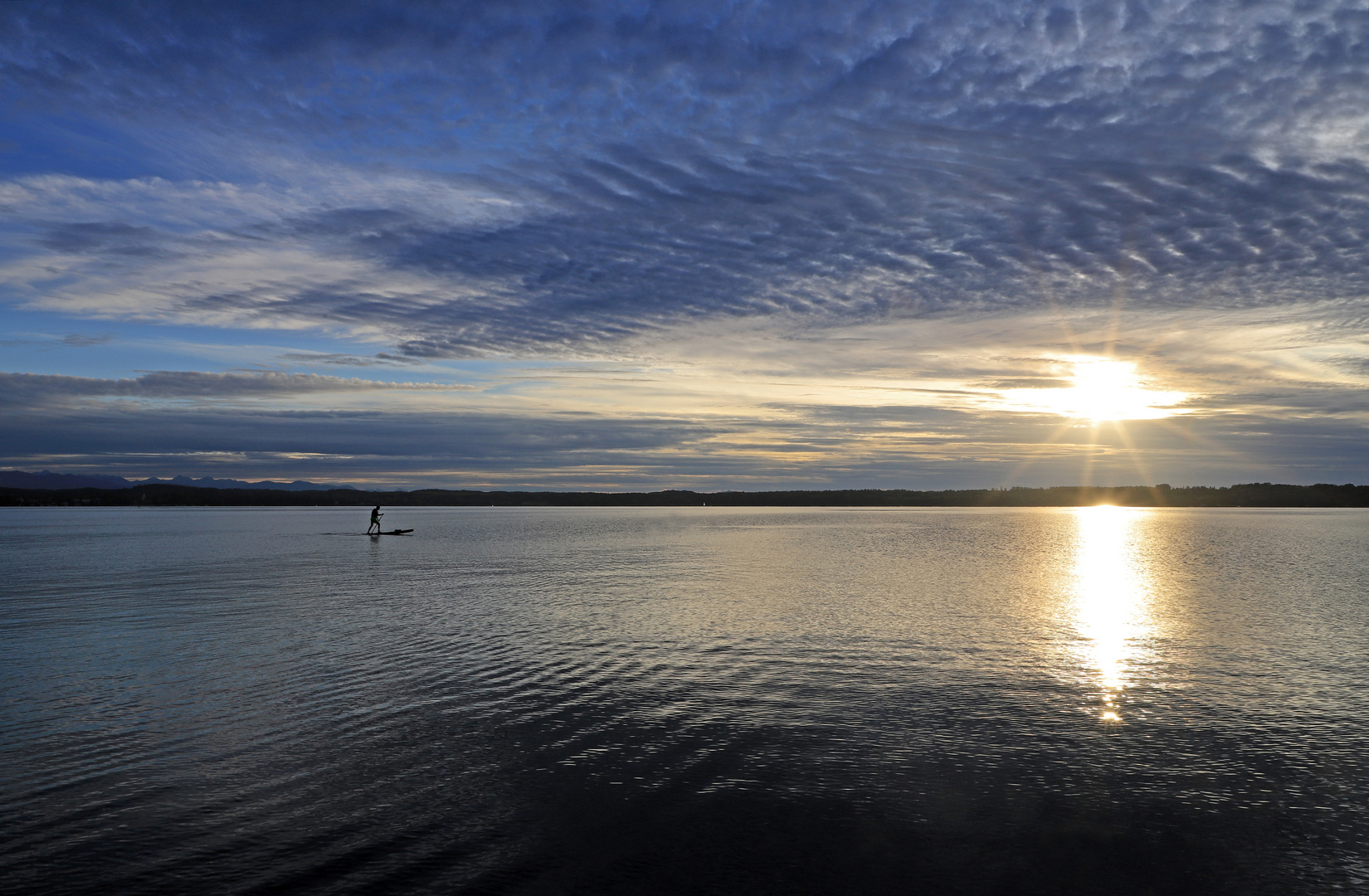 Einsam auf dem See