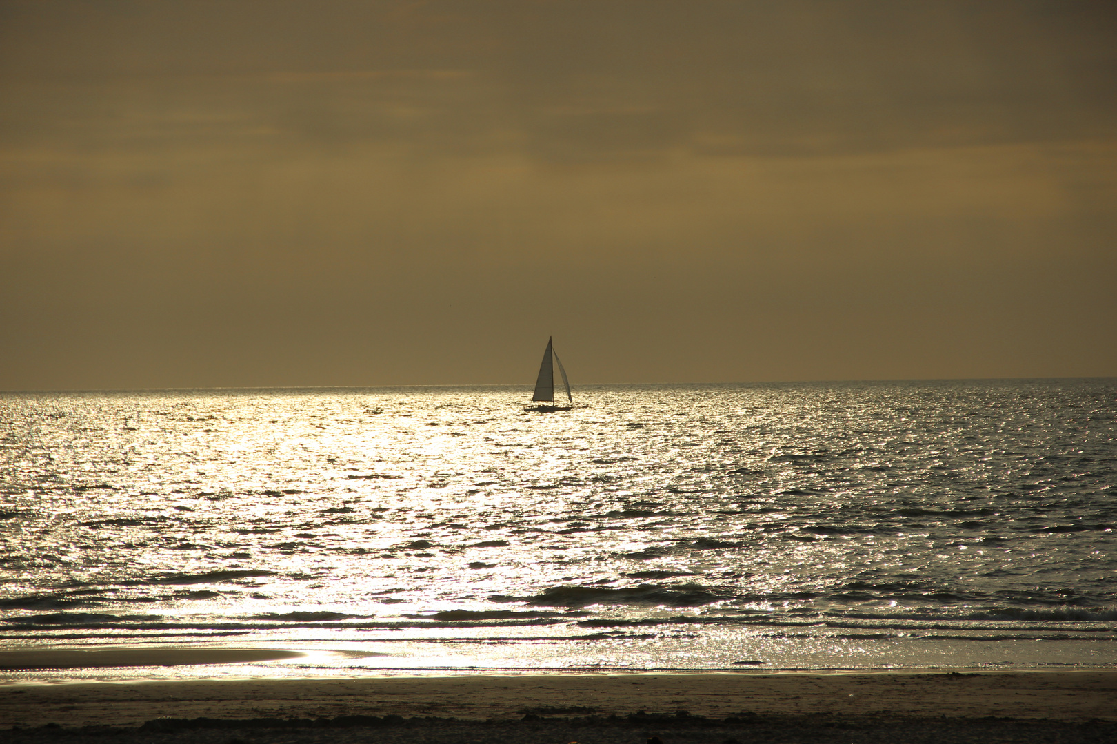 Einsam auf der See