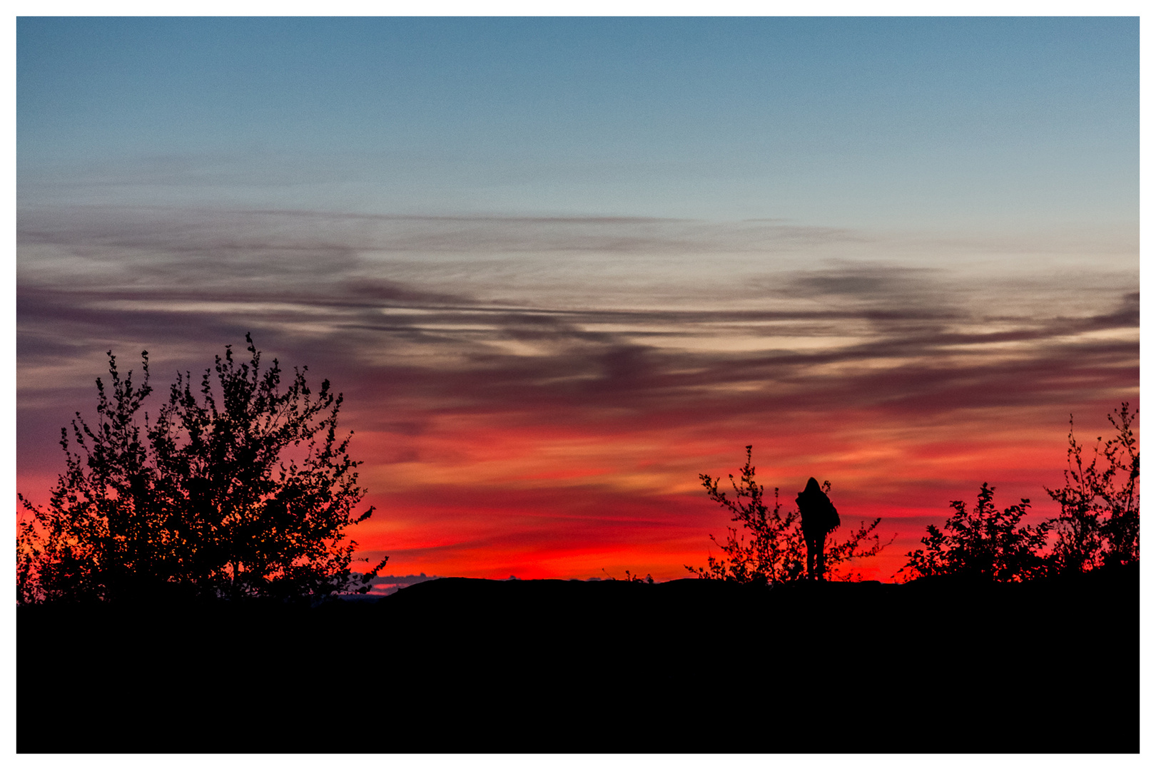 Einsam den Sonnenuntergang genießen....